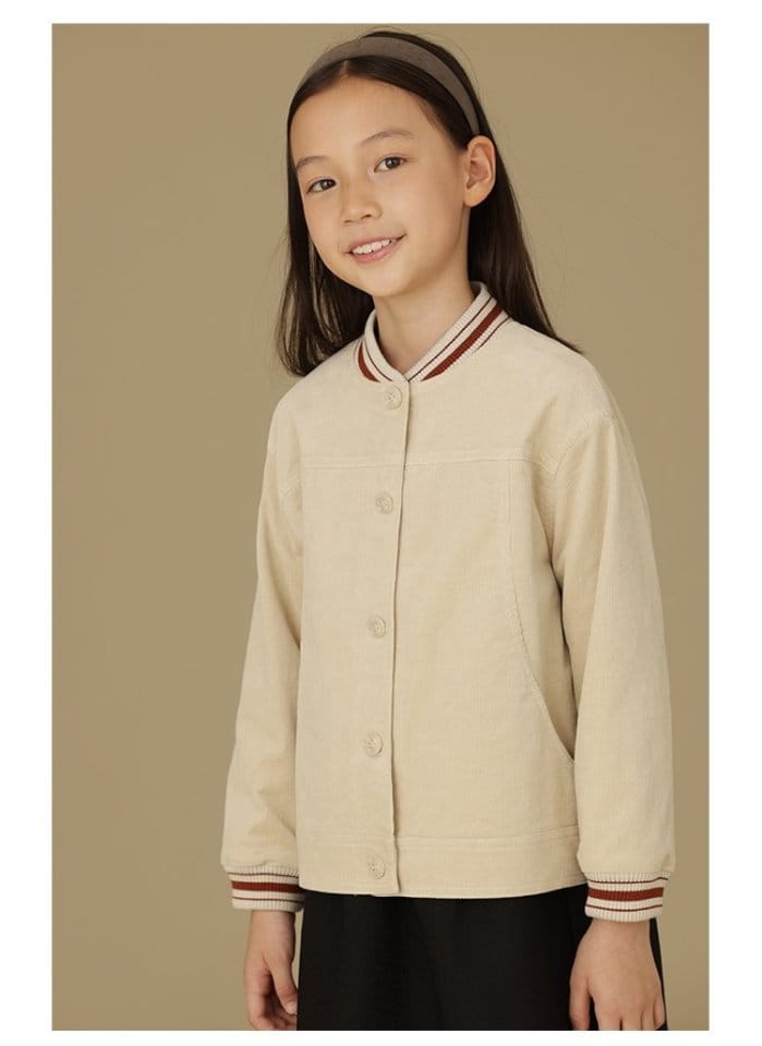 Ciel De Maman - Korean Children Fashion - #todddlerfashion - Corduroy Baseball Jumper - 3