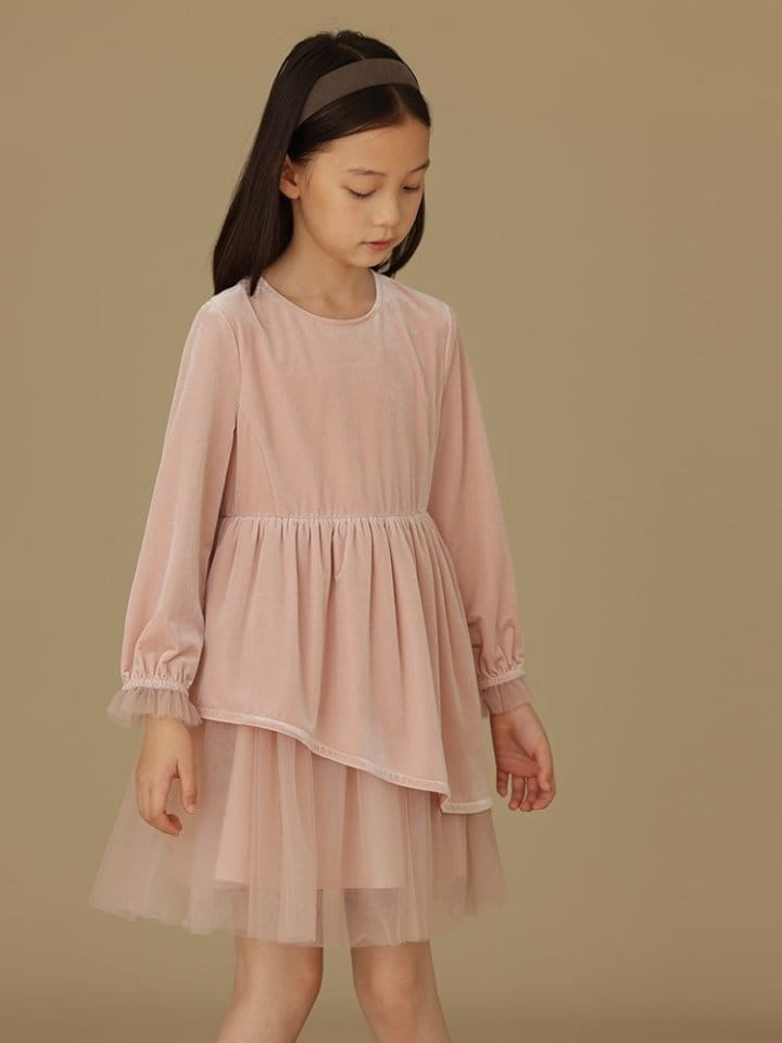 Ciel De Maman - Korean Children Fashion - #todddlerfashion - Unbal Velvet One-piece - 12