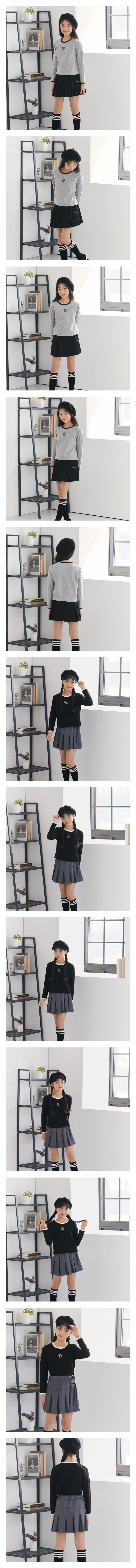 Dawon - Korean Children Fashion - #kidsshorts - Color Piping Tee