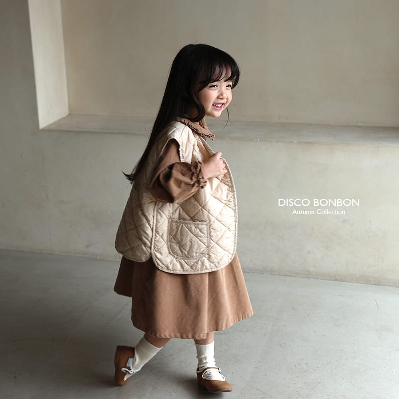 Disco Bonbon - Korean Children Fashion - #Kfashion4kids - Beige Vest - 7