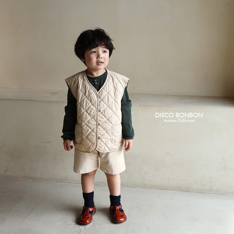 Disco Bonbon - Korean Children Fashion - #discoveringself - Beige Vest - 2