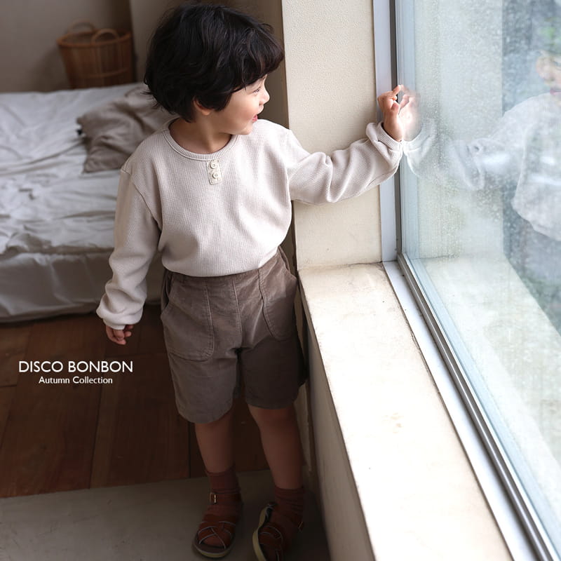 Disco Bonbon - Korean Children Fashion - #kidsstore - Point Waffle Tee - 12