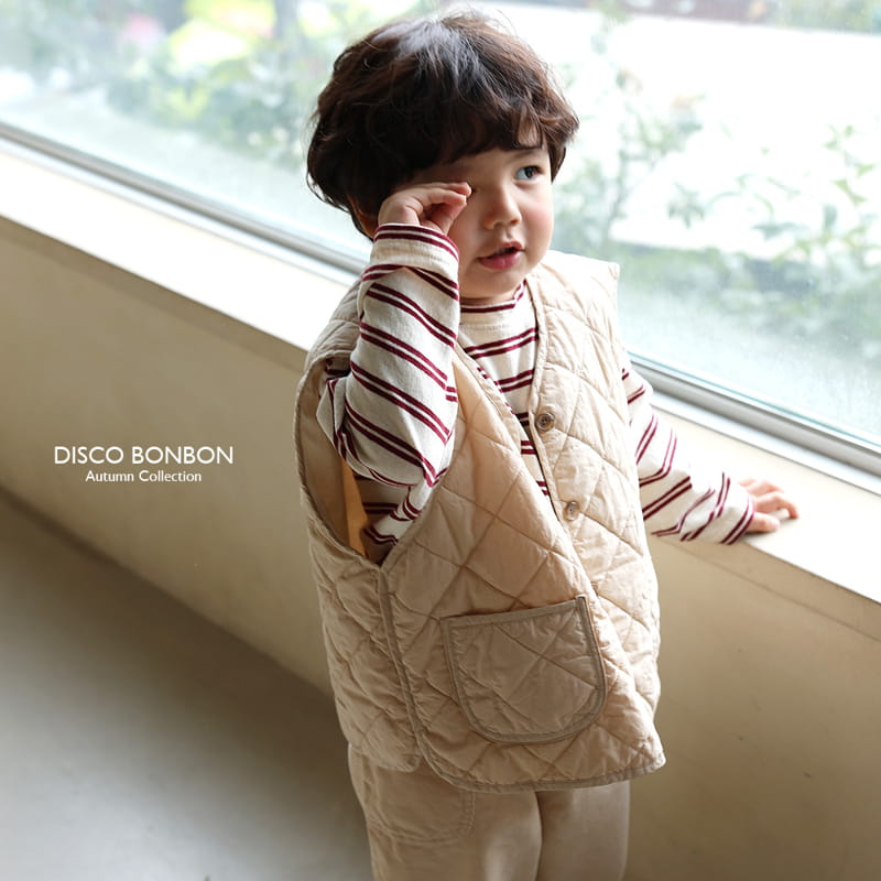 Disco Bonbon - Korean Children Fashion - #kidzfashiontrend - Beige Vest - 6