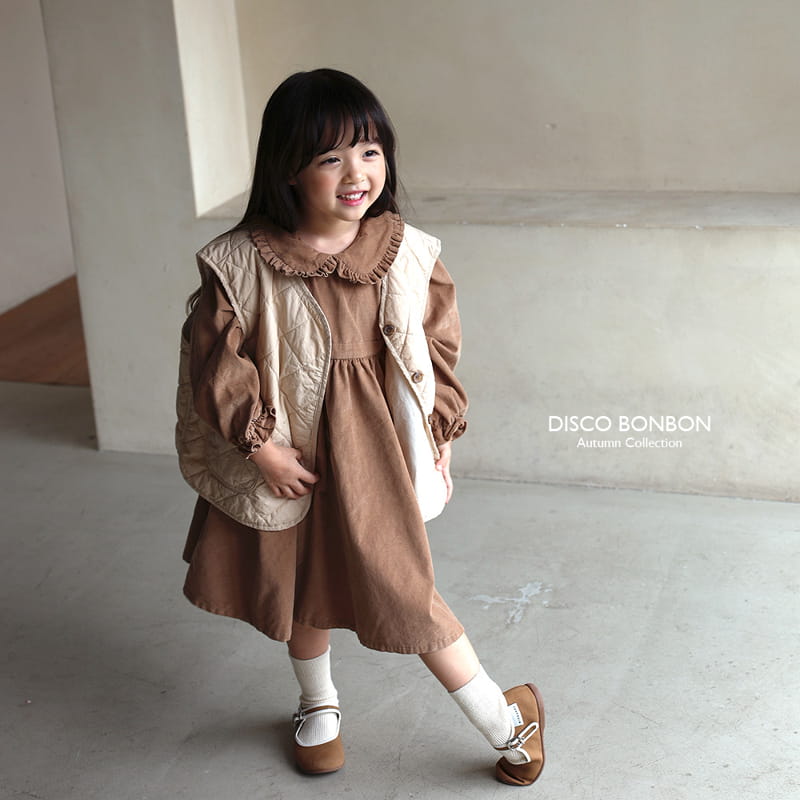 Disco Bonbon - Korean Children Fashion - #littlefashionista - Beige Vest - 8