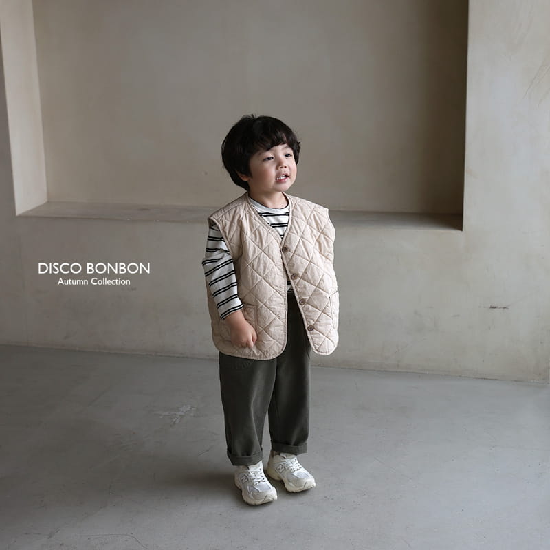 Disco Bonbon - Korean Children Fashion - #minifashionista - Beige Vest - 10