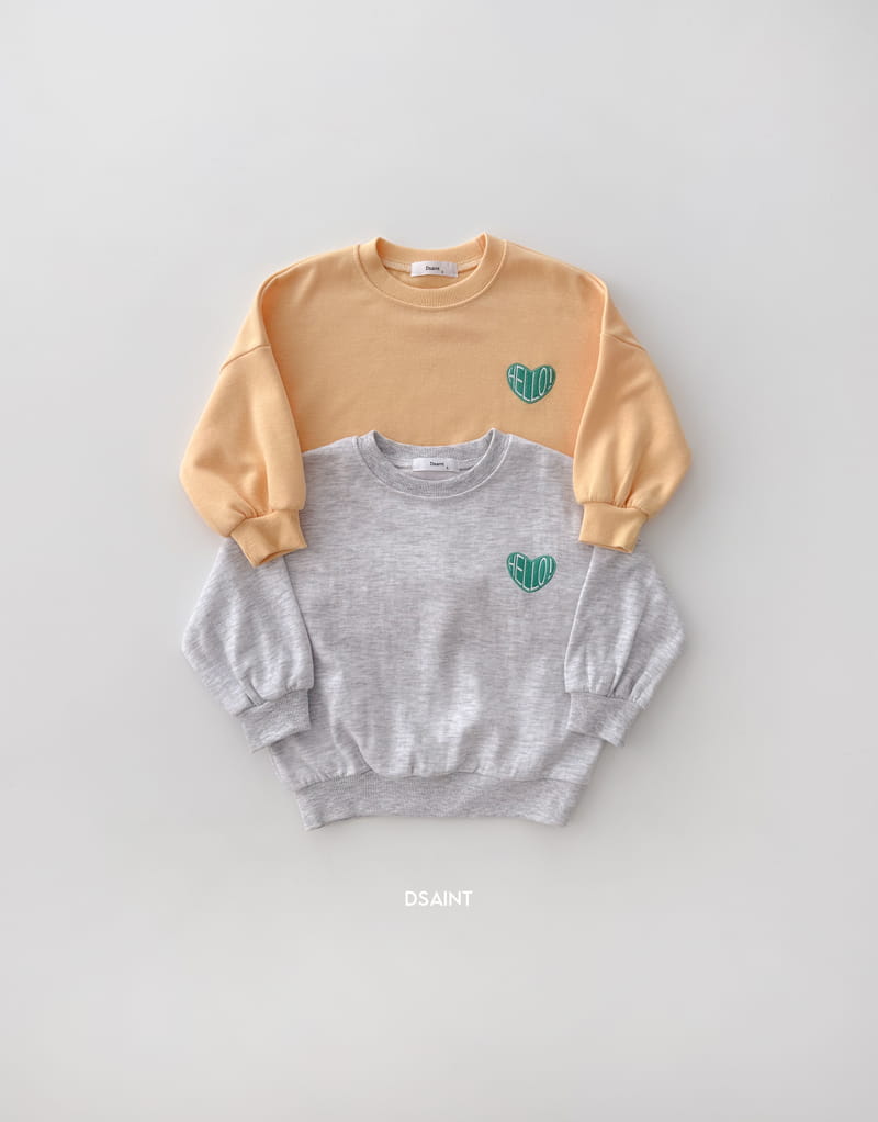 Dsaint - Korean Children Fashion - #designkidswear - Hello Heart Embroidery Sweatshirt - 2