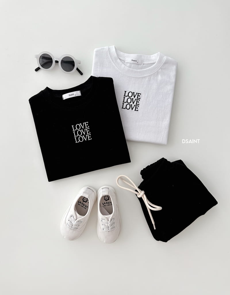 Dsaint - Korean Children Fashion - #discoveringself - Triple Love Tee - 6