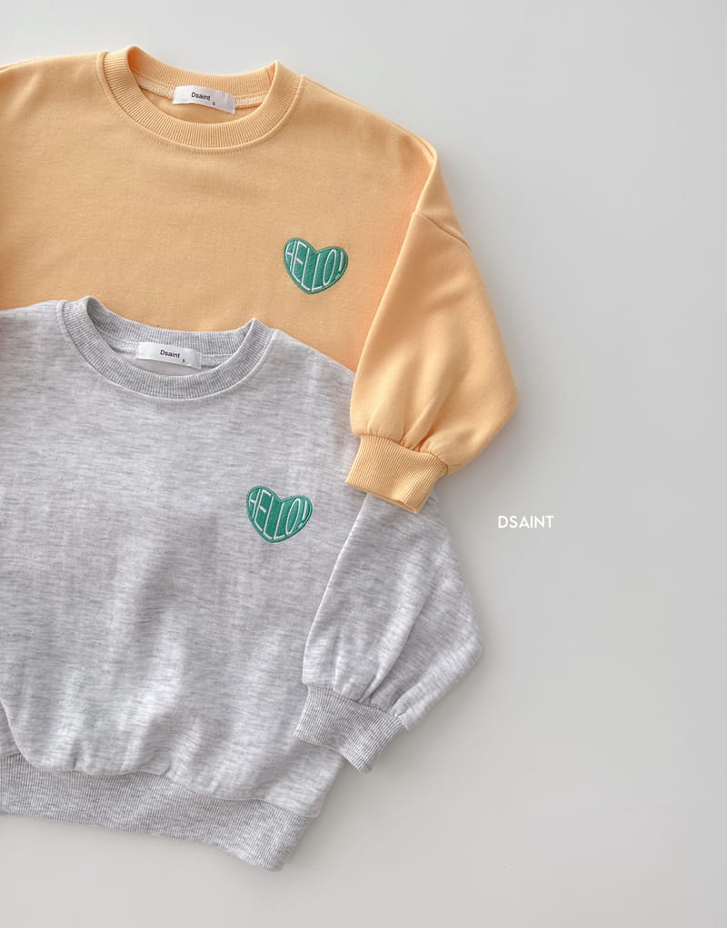 Dsaint - Korean Children Fashion - #discoveringself - Hello Heart Embroidery Sweatshirt - 3