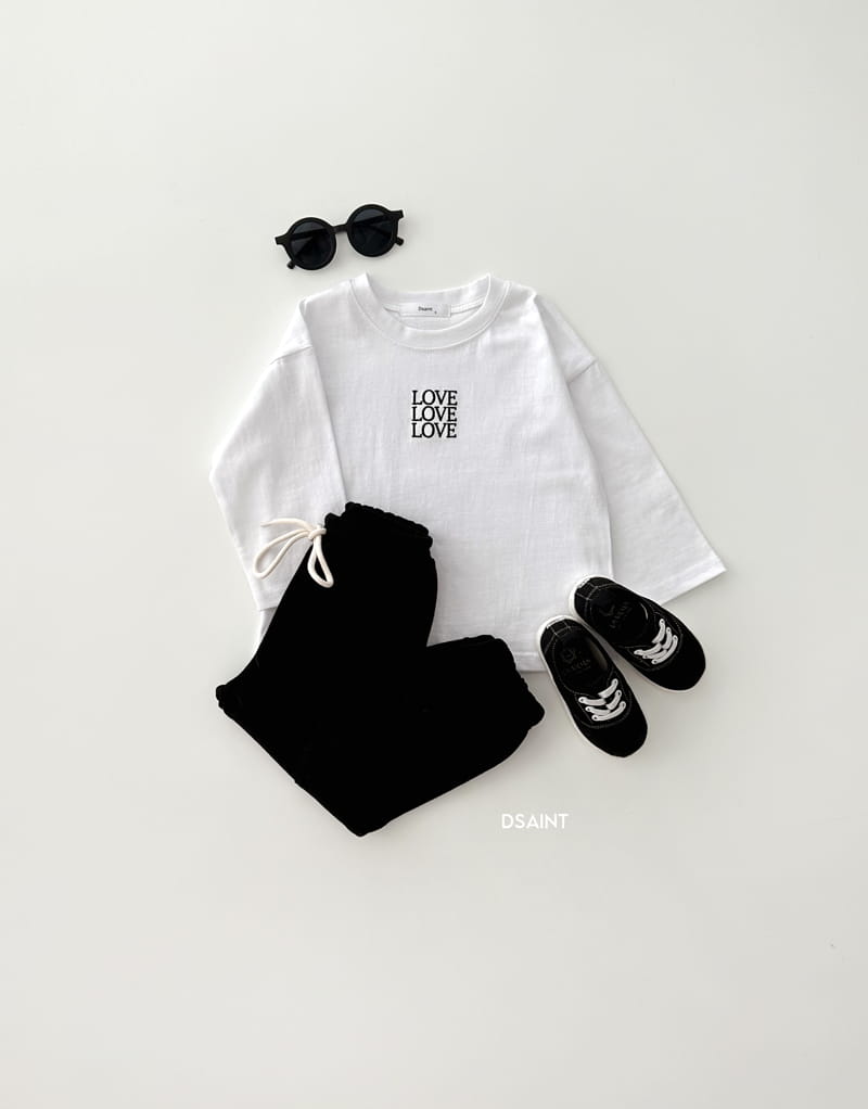 Dsaint - Korean Children Fashion - #kidsshorts - Triple Love Tee - 8