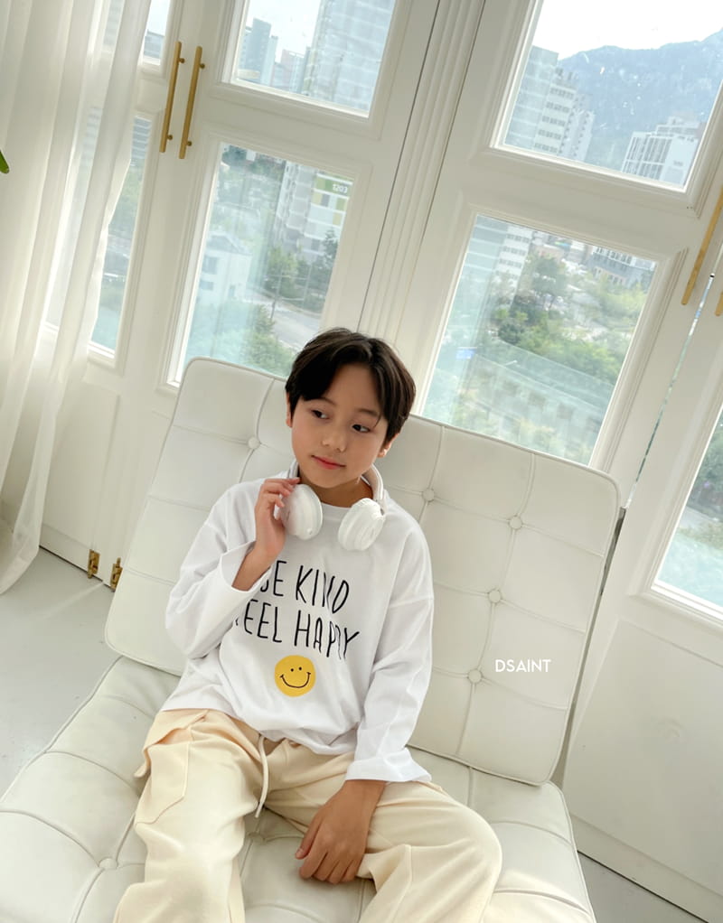 Dsaint - Korean Children Fashion - #kidsshorts - Weekend Smile Tee - 6