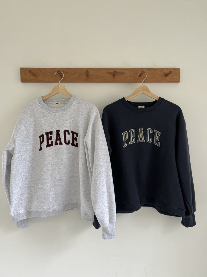 Enten - Korean Women Fashion - #momslook - Peace Sweatshirt - 11