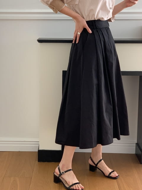 French Chic - Korean Women Fashion - #momslook - Three Pintuck Skirt - 7