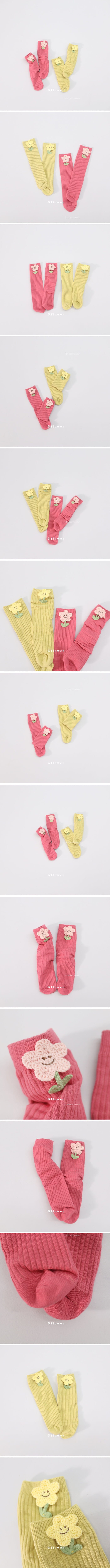 G Flower - Korean Children Fashion - #childofig - Flower Patch Knee Socks