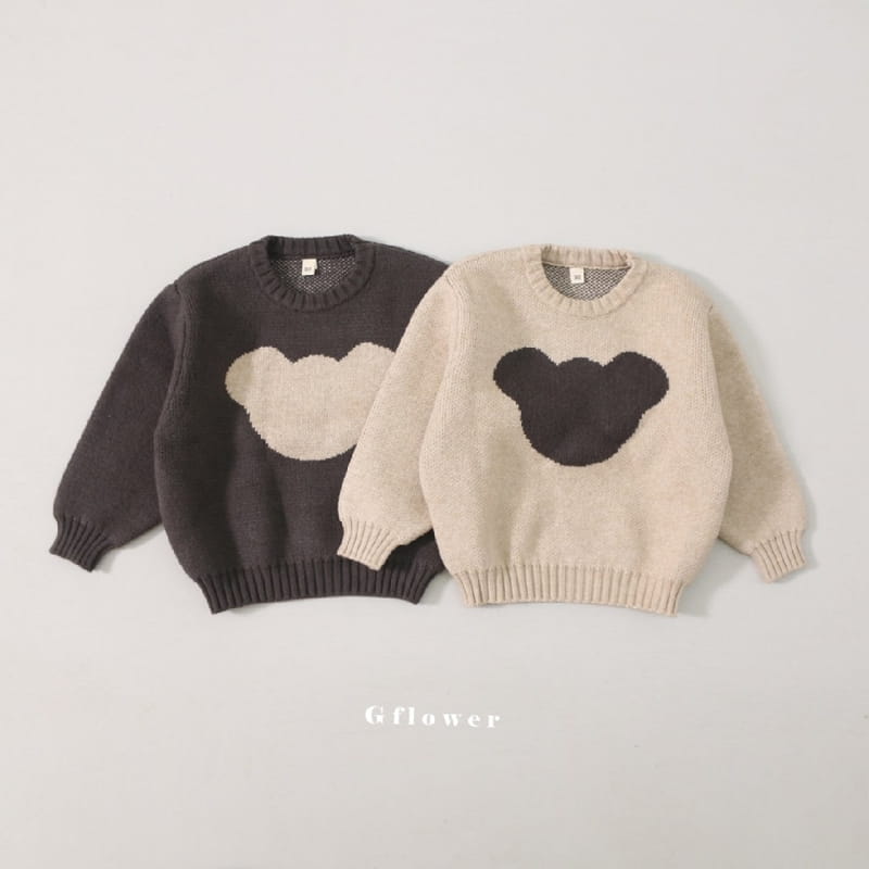 G Flower - Korean Children Fashion - #childofig - Bear Knit Tee - 6