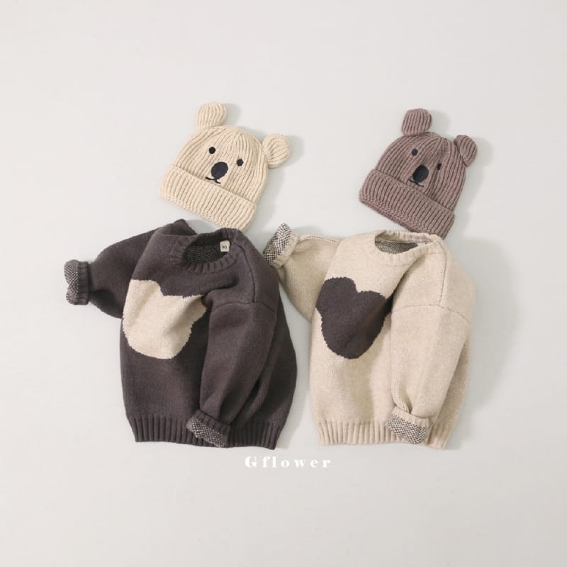 G Flower - Korean Children Fashion - #littlefashionista - Bear Knit Tee