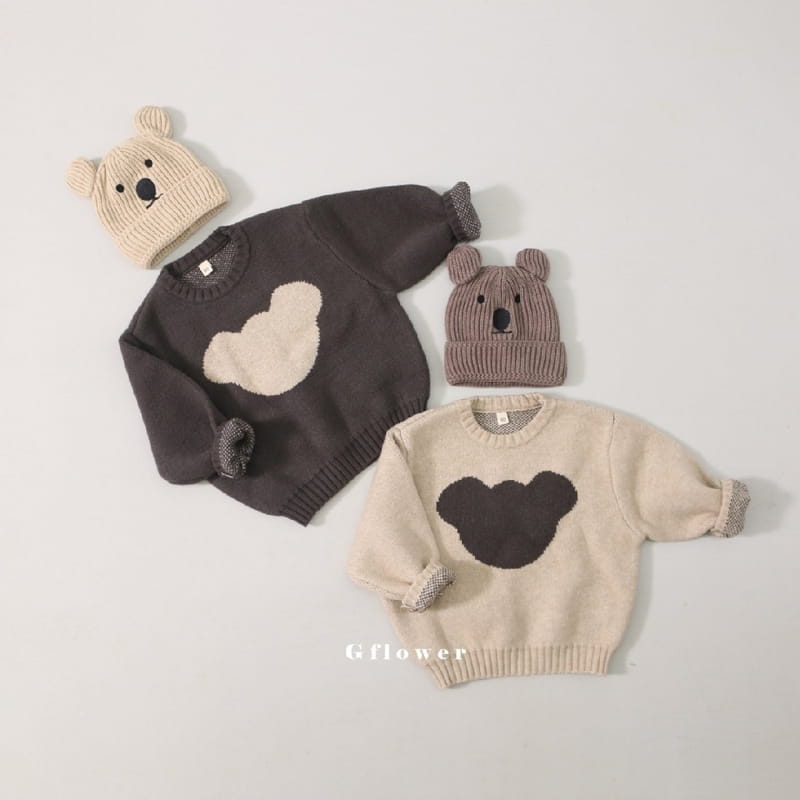 G Flower - Korean Children Fashion - #magicofchildhood - Bear Knit Tee - 2