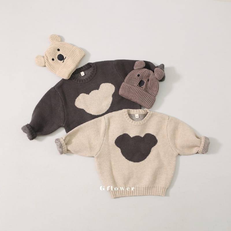 G Flower - Korean Children Fashion - #minifashionista - Bear Knit Tee - 3