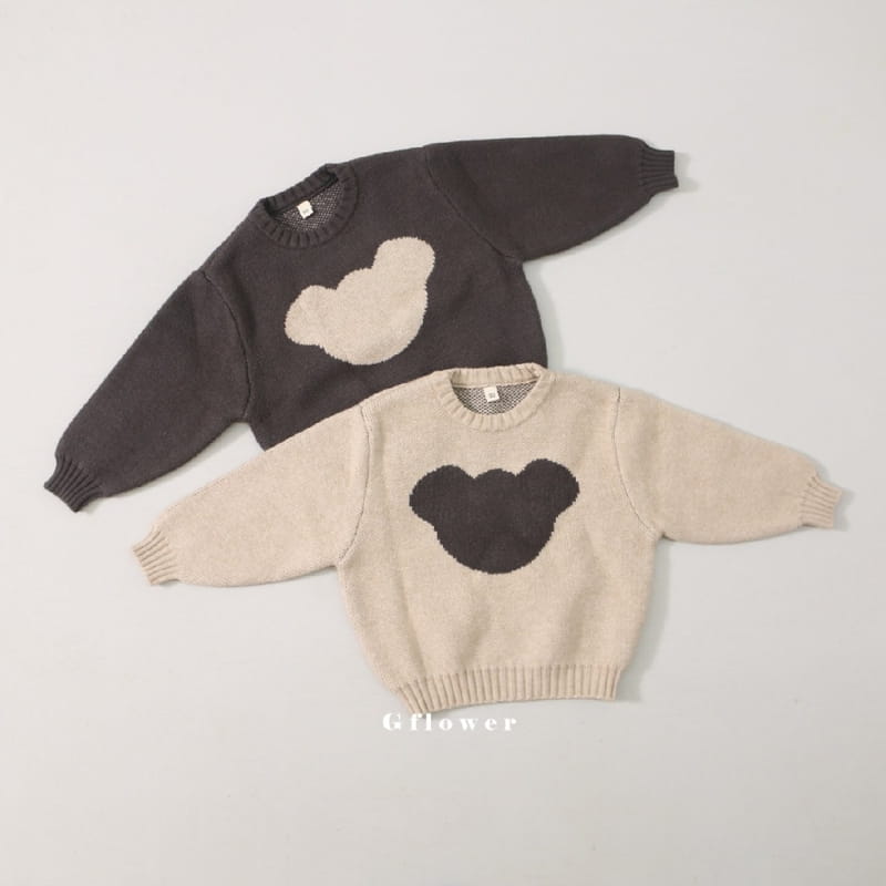 G Flower - Korean Children Fashion - #minifashionista - Bear Knit Tee - 4