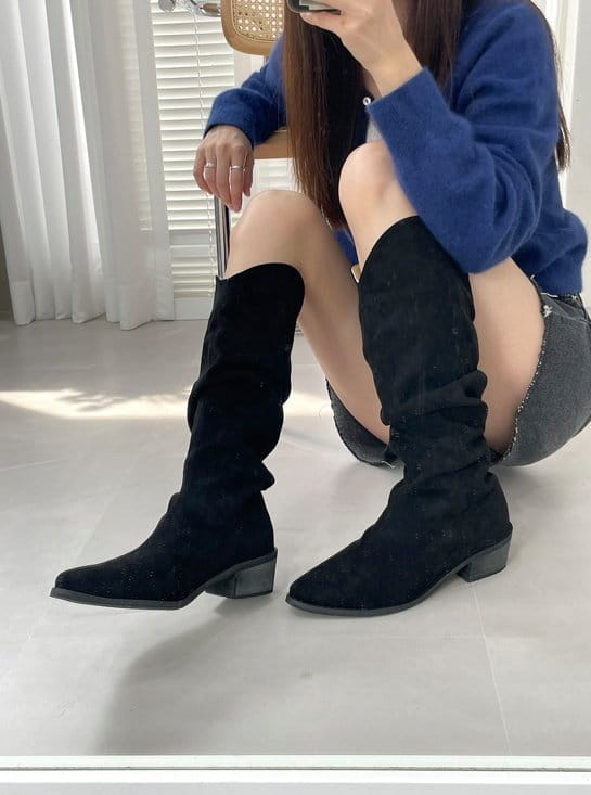 Golden Shoe - Korean Women Fashion - #momslook - bu3024 Boots - 2