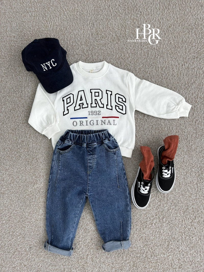 Haebaragi - Korean Children Fashion - #childofig - Paris Embrodiery Sweatshirt - 4