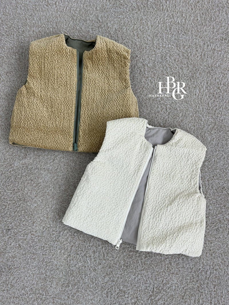 Haebaragi - Korean Children Fashion - #childrensboutique - Corduroy Reversible Vest - 3