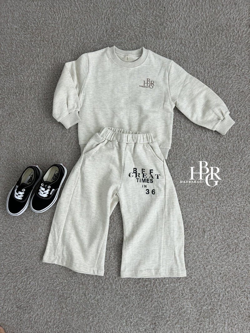 Haebaragi - Korean Children Fashion - #kidsshorts - Logo Sweatshirt - 2