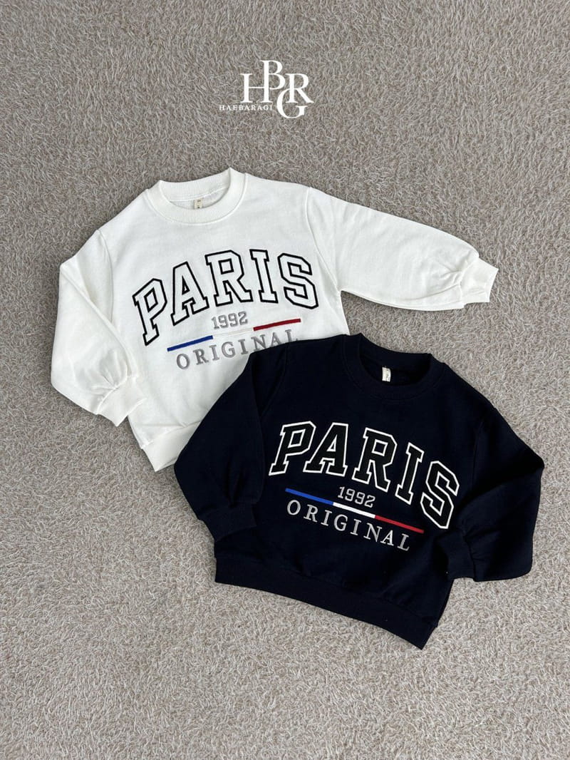 Haebaragi - Korean Children Fashion - #minifashionista - Paris Embrodiery Sweatshirt