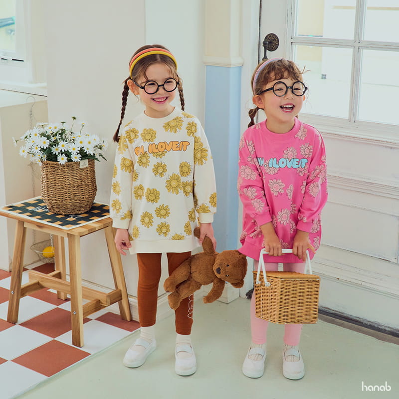 Hanab - Korean Children Fashion - #littlefashionista - Sun Flower Top Bottom Set - 2