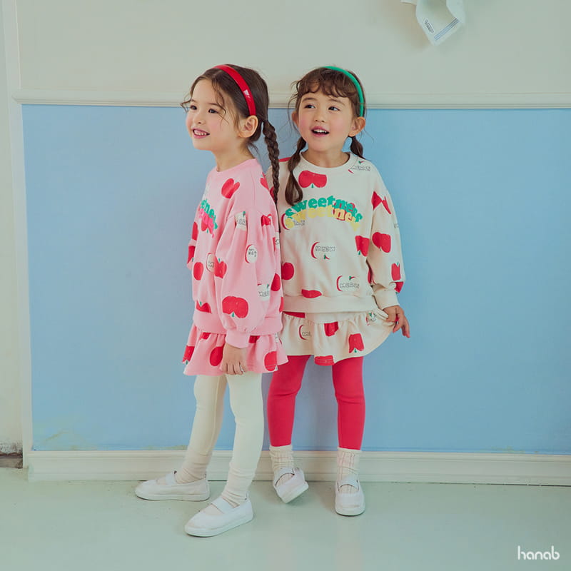 Hanab - Korean Children Fashion - #minifashionista - Apple Top Bottom Set - 3