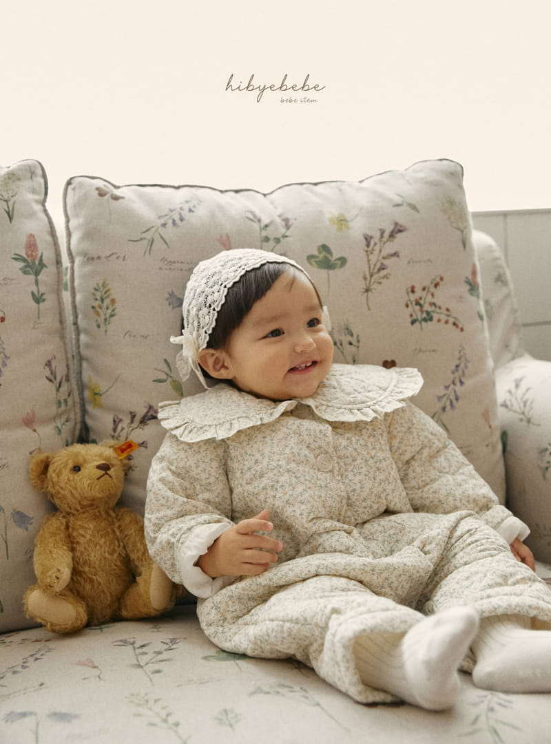 Hi Byebebe - Korean Baby Fashion - #babyclothing - Baby Flower Quilting Overalls - 3