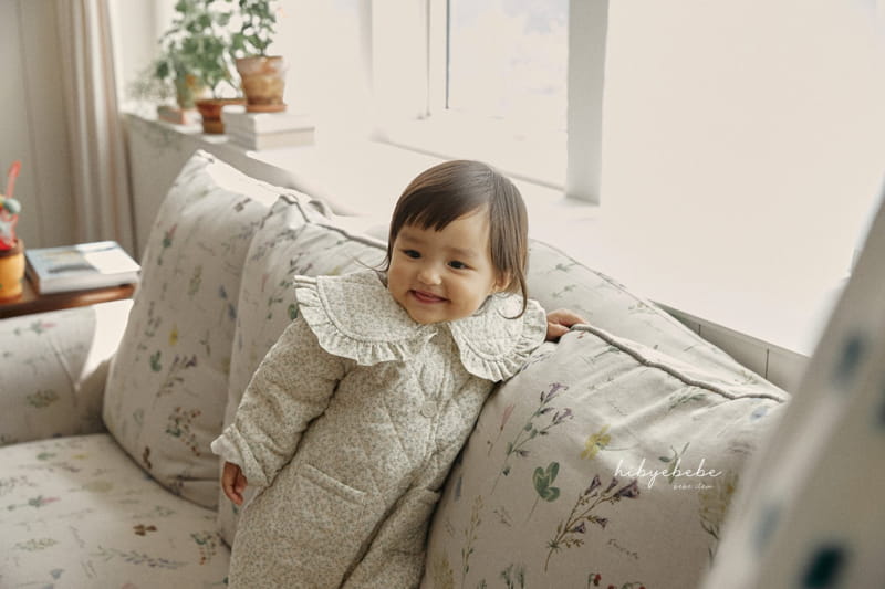 Hi Byebebe - Korean Baby Fashion - #babygirlfashion - Baby Flower Quilting Overalls - 6