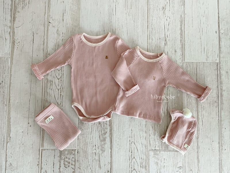 Hi Byebebe - Korean Baby Fashion - #babyoninstagram - Pop Rib Bodysuit Set - 6