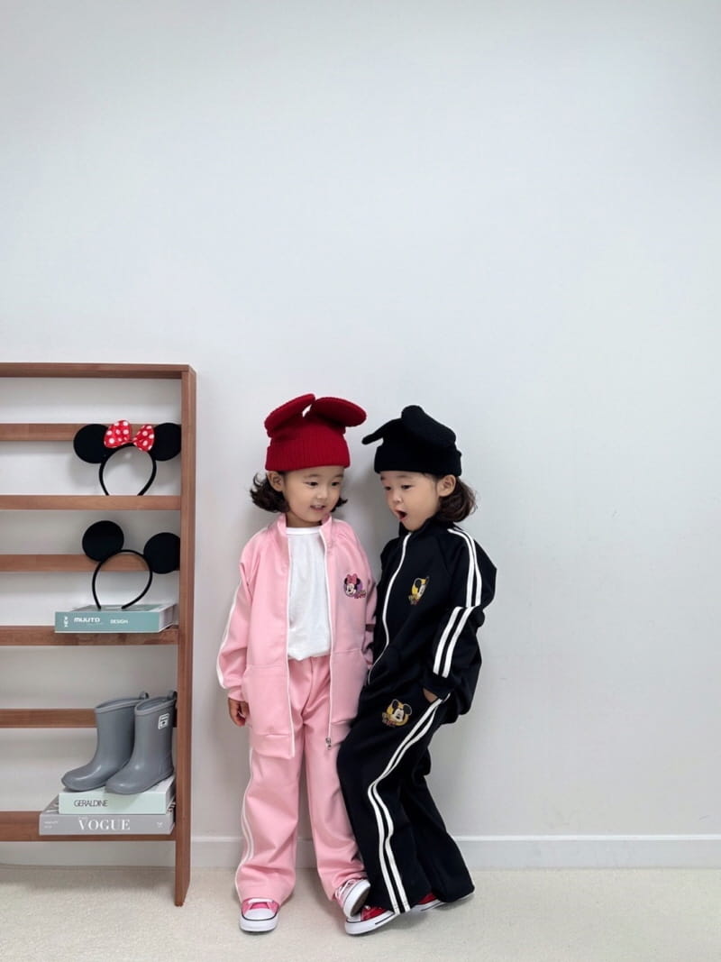 Little Rabbit - Korean Children Fashion - #Kfashion4kids - Mark Zip-up Set - 2