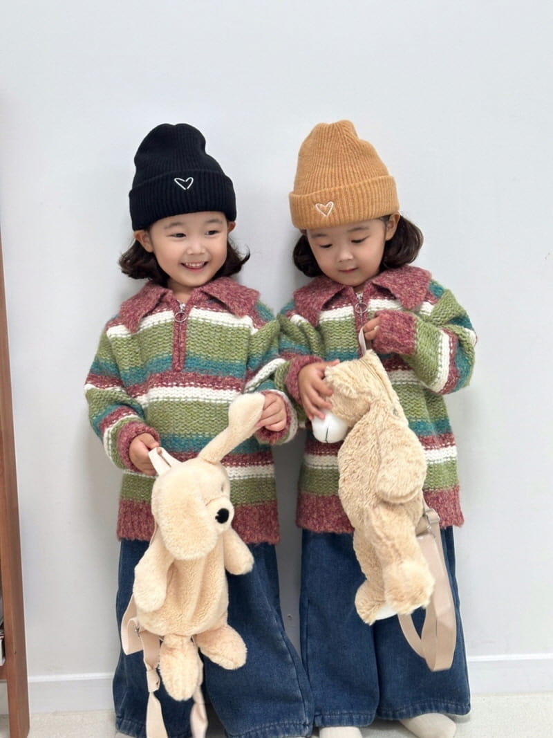 Little Rabbit - Korean Children Fashion - #designkidswear - Heart Beanie - 7