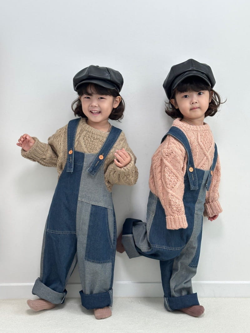 Little Rabbit - Korean Children Fashion - #fashionkids - Peace Dungarees Pants - 3