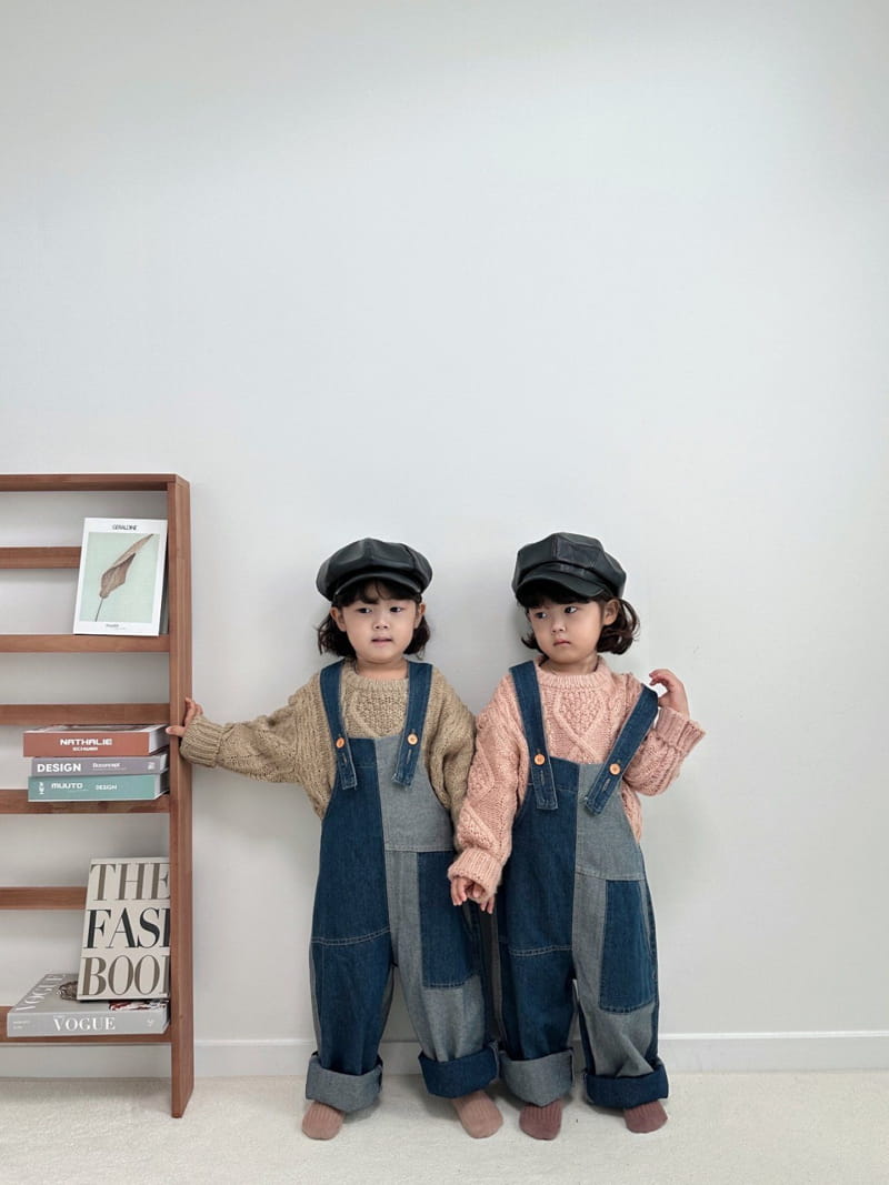 Little Rabbit - Korean Children Fashion - #fashionkids - Peace Dungarees Pants - 4