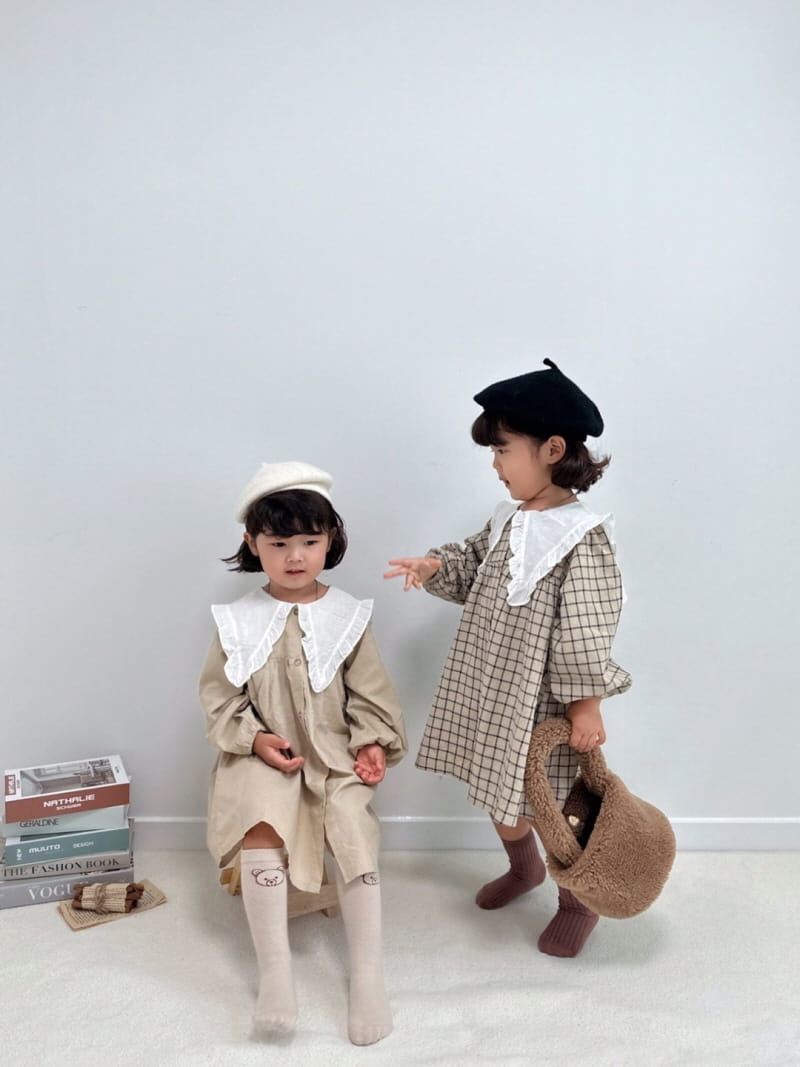 Little Rabbit - Korean Children Fashion - #kidzfashiontrend - Big Collar One-piece - 5