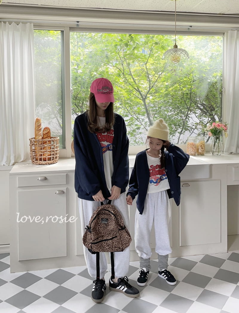 Love Rosie - Korean Children Fashion - #Kfashion4kids - Lettering Loose Cardigan with Mom - 8