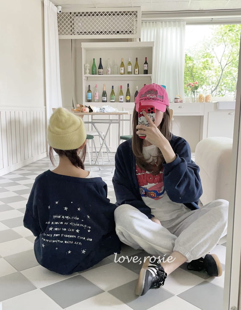 Love Rosie - Korean Children Fashion - #childrensboutique - Lettering Loose Cardigan with Mom