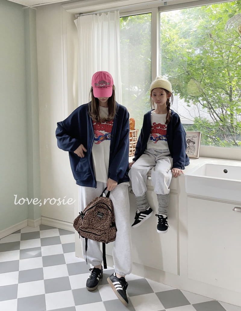 Love Rosie - Korean Children Fashion - #littlefashionista - Lettering Loose Cardigan with Mom - 9