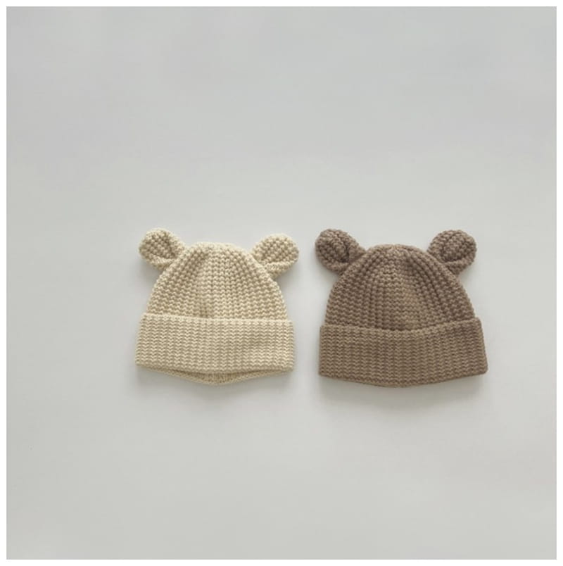 Miso - Korean Baby Fashion - #babyboutique - Bear Knit Beanie 46~50cm