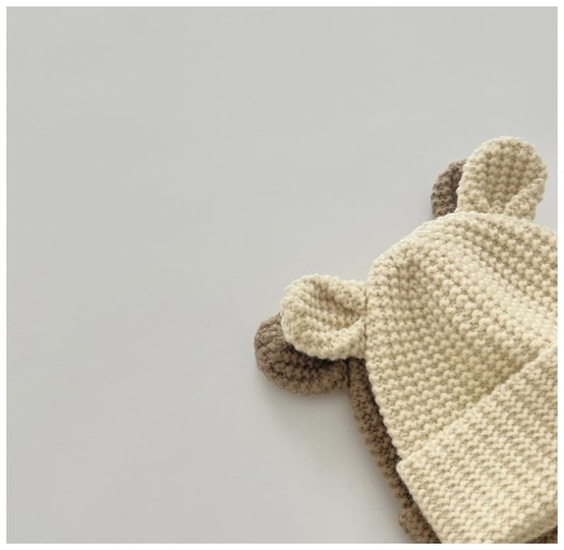 Miso - Korean Baby Fashion - #babyboutiqueclothing - Bear Knit Beanie 46~50cm - 2