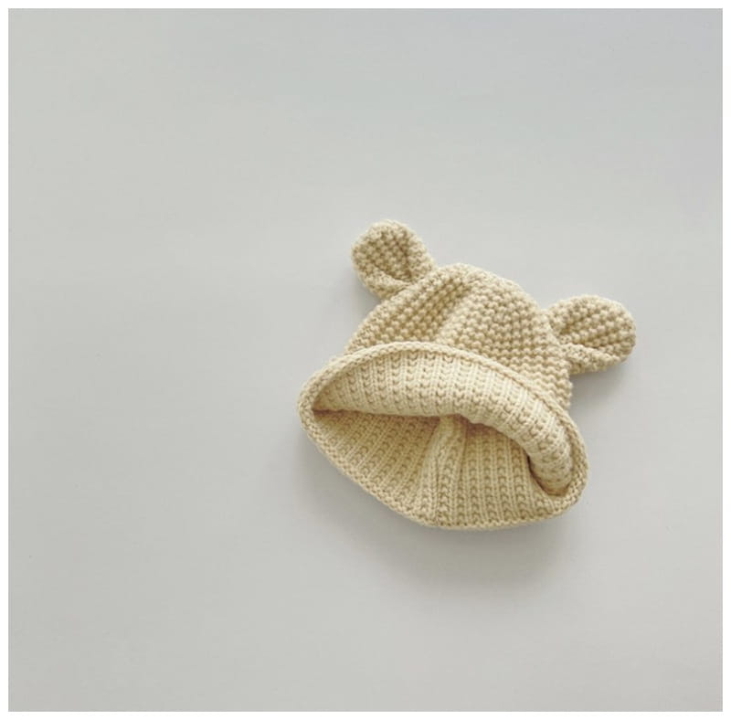 Miso - Korean Baby Fashion - #babyclothing - Bear Knit Beanie 46~50cm - 3