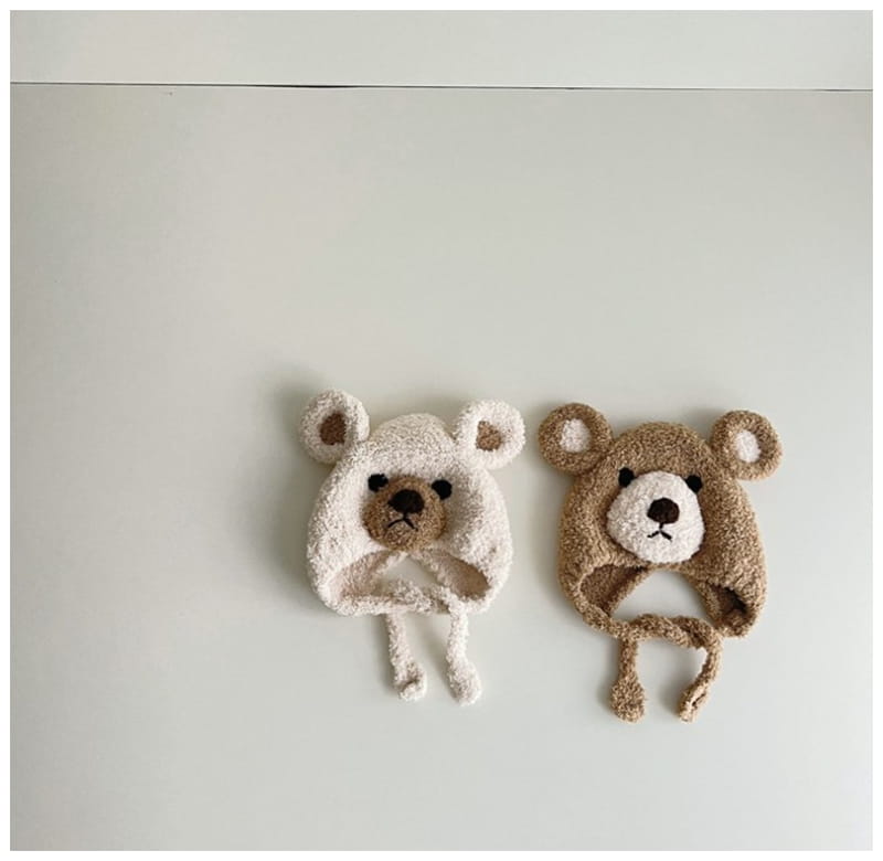 Miso - Korean Baby Fashion - #babyfashion - Bear Boodle Bonnet 40~48cm - 5