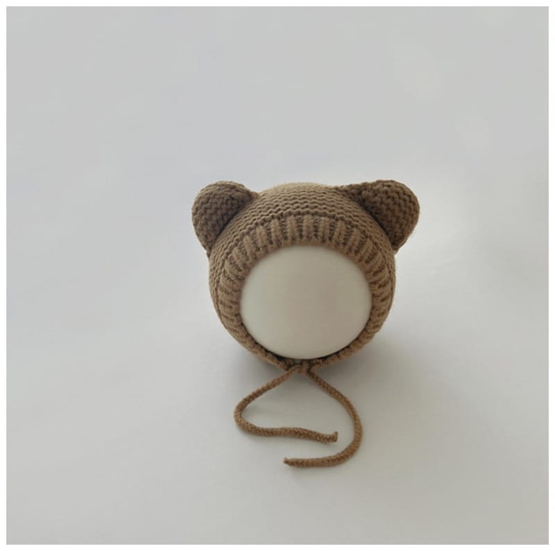 Miso - Korean Baby Fashion - #babygirlfashion - Bear Knit Bonnet Hat 38~48cm - 5