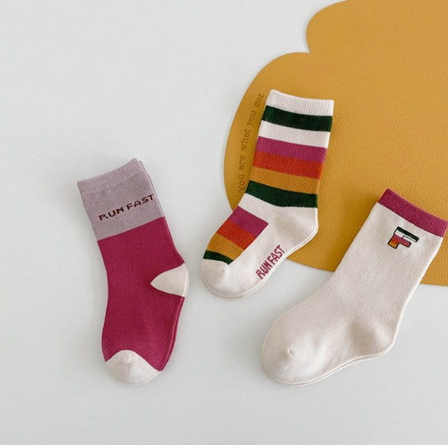 Miso - Korean Children Fashion - #Kfashion4kids - F Socks Set - 2