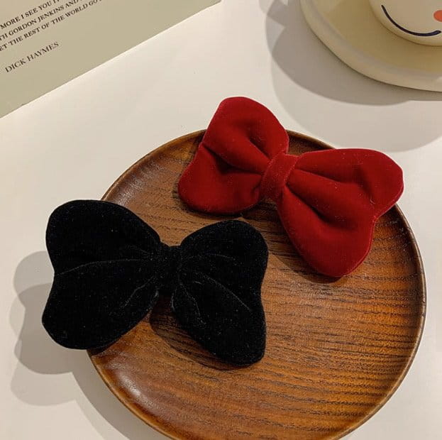 Miso - Korean Children Fashion - #childofig - Ribbon Velvet Hairpin - 11