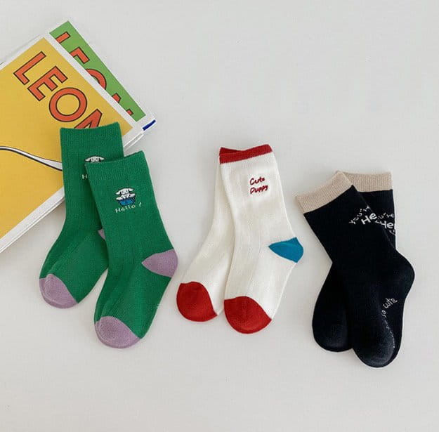 Miso - Korean Children Fashion - #kidsstore - Hello Socks Set