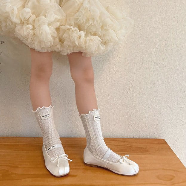 Miso - Korean Children Fashion - #littlefashionista - Twist Shirring Socks - 10