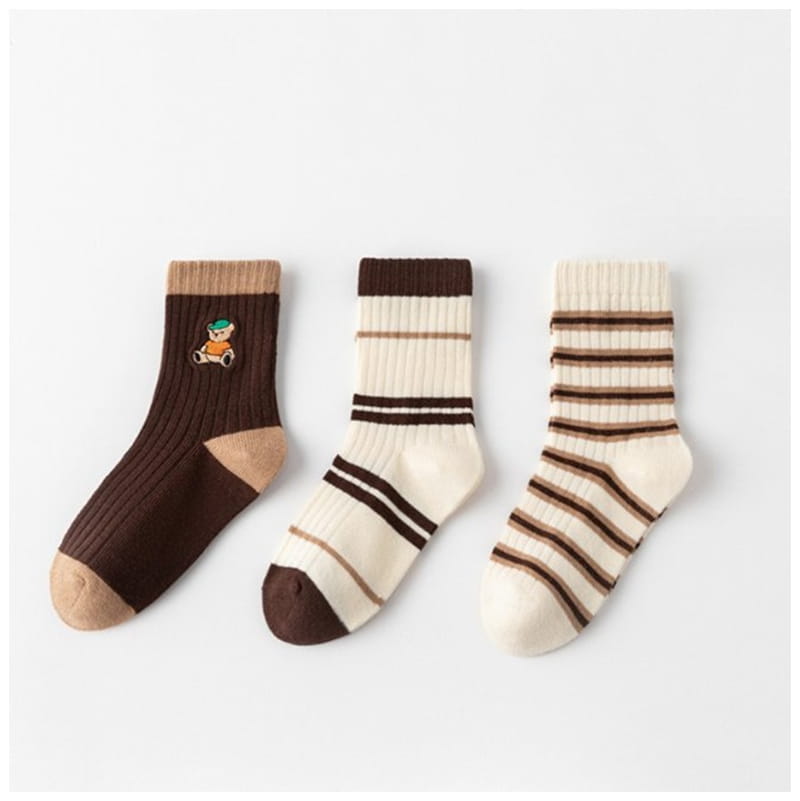 Miso - Korean Children Fashion - #magicofchildhood - Four Color SOcks Set